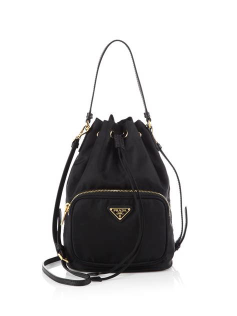 prada tess drawstring nylon pouch crossbody bag|real real Prada crossbody bags.